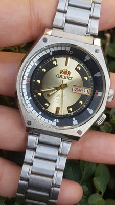 Vintage Orient Crystal Automatic 21 Jewels Stainless Steel men wristwatch Japan