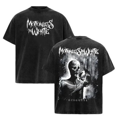 Retro Motionless In White Disguise Album Cover WASHED Shirt ,Motionless In White