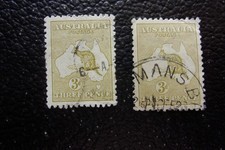 AUSTRALIE - timbre yvert/tellier n° 5a x2 obl (A110)