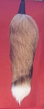 Real Gold Fox Fur Tail Key chain
