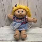 VTG 2004 Cabbage Patch Kids Doll PA-6 Play Along Blonde Yarn Hair Blue Eyes