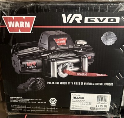WARN VR EVO 12 Electric Winch w/ Wired Remote, Two-in-One Remote Options 103250