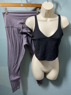 Lululemon Women’s Size 8 Black Align Tank Top/Align HR 25” Leggings Lot Of 2