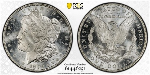 1879 Morgan Silver Dollar MS62 - Graded PCGS 61446251