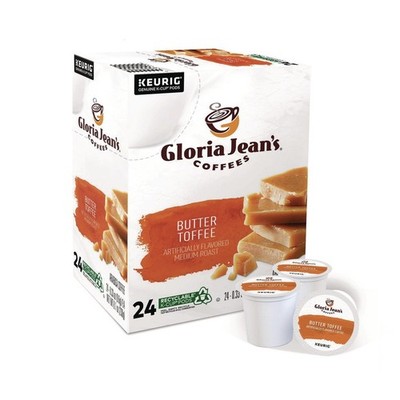 Gloria Jean's 60051012 Coffee K-Cups - Butter Toffee (24/Box) New