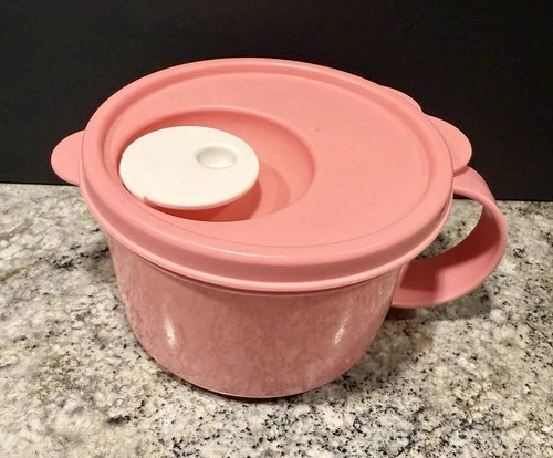 Tupperware Crystalwave Vintage 16oz Microwave Safe Soup Bowl Mug With Vented Lid