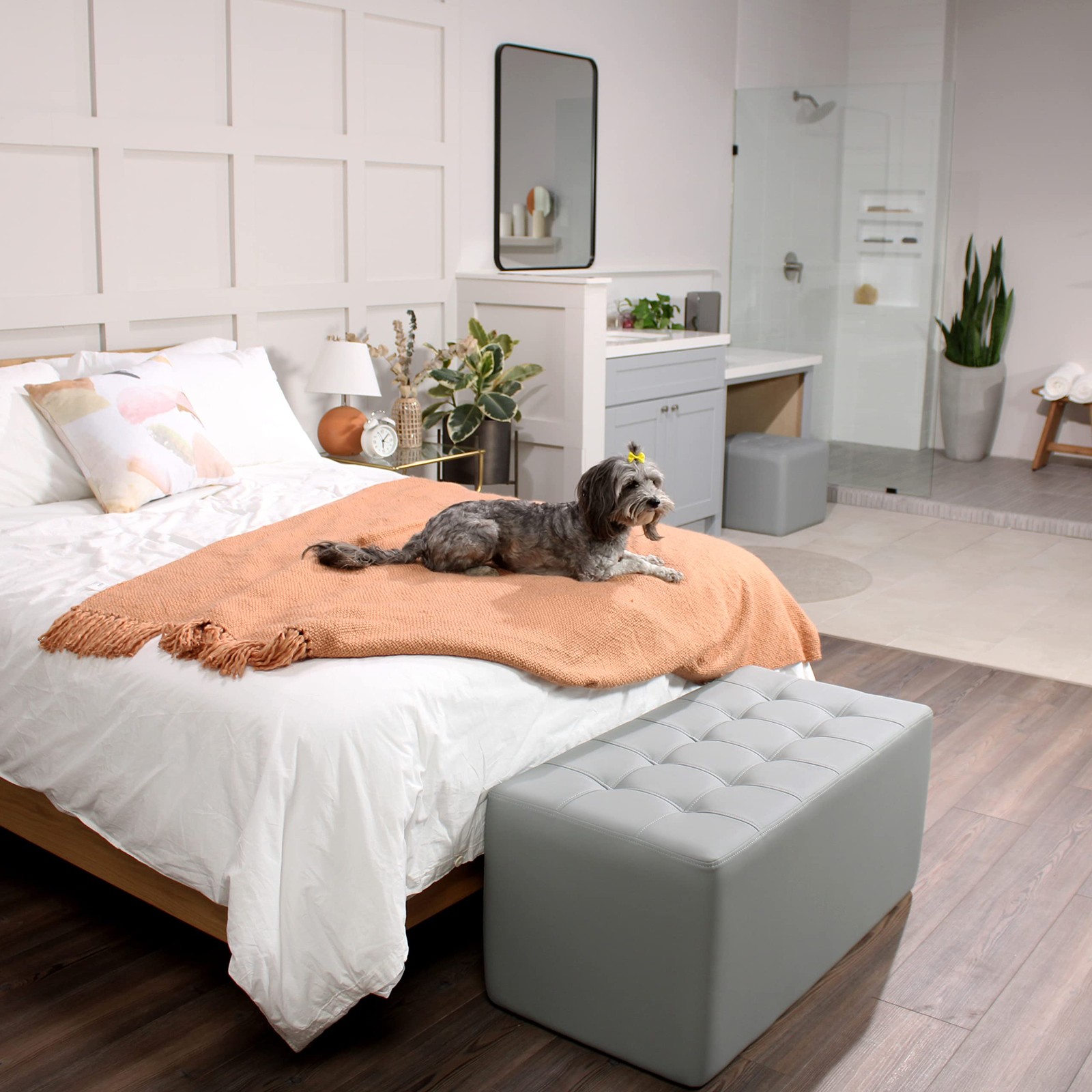 Tufted Rectangle Accent Ottoman Bench Beautifully Upholstered Furniture for M...