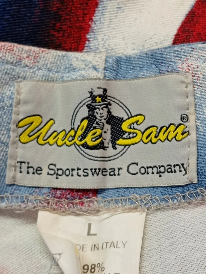 UNCLE SAM Pantalon en jersey Dames Pantalon T EU 40 bleu-rouge-blanc - Photo 4/4