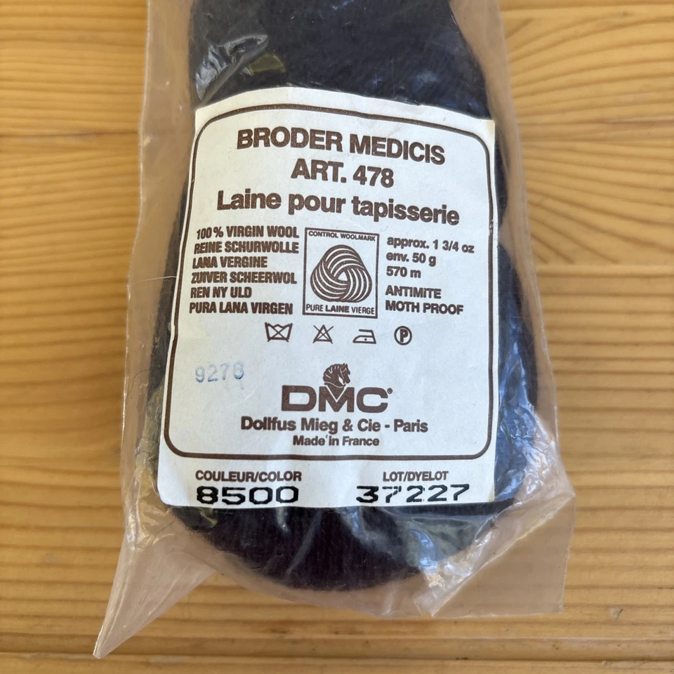 2 HKS DMC BRODER MEDICIS VIRGIN WOOL THREADS: 8500 Brown, 8877 Gray -France - Image 2 of 4