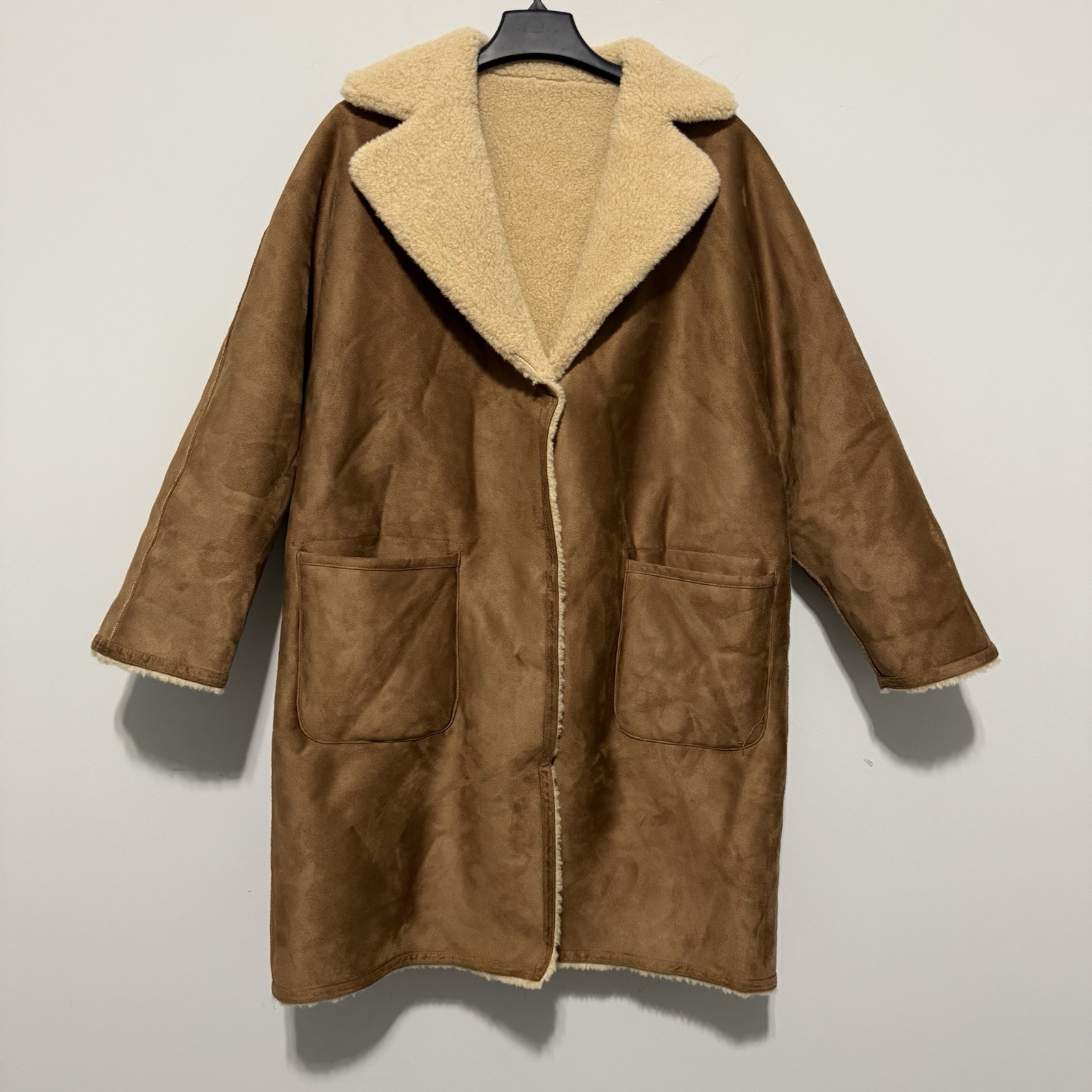 Mango Shearling look boho retro statement vintage… - image 12