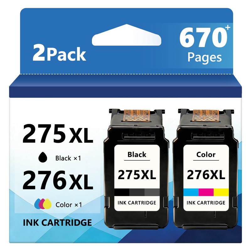PG-275XL CL-276XL 2PK Ink Cartridge for Canon Pixma TR4700 TR4722 TS3722 TS3522