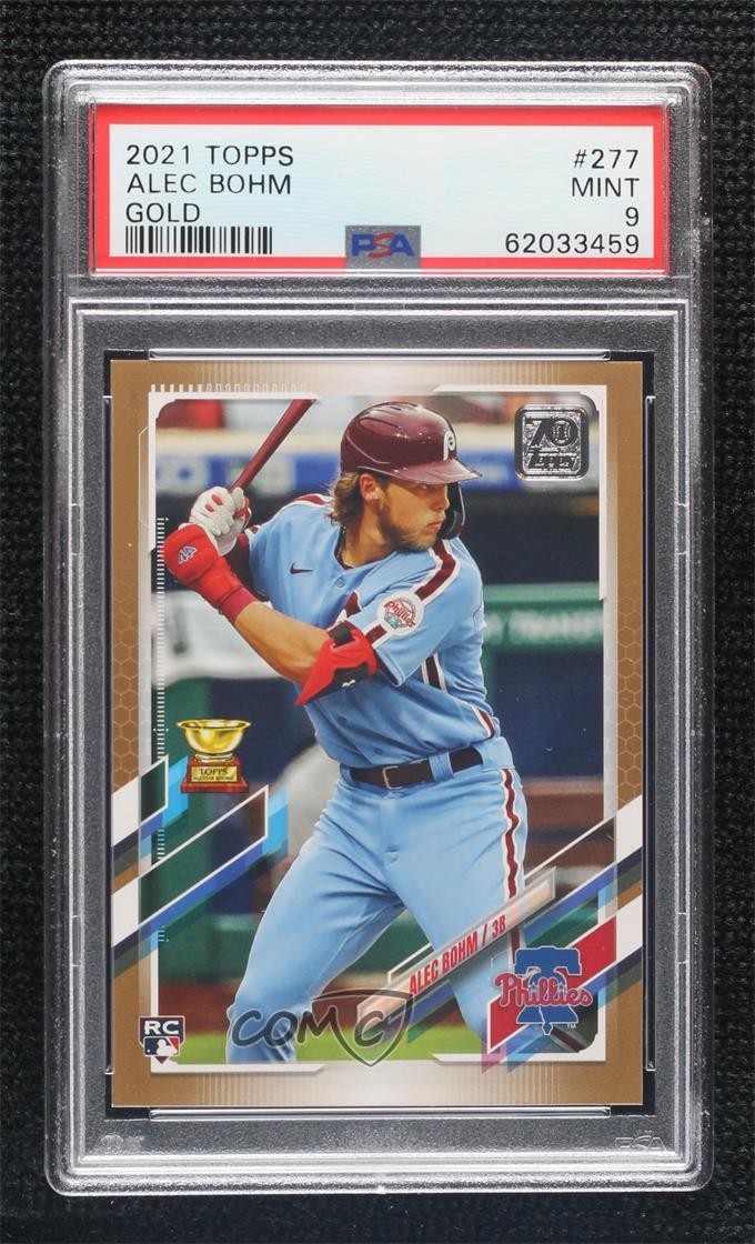 2021 Topps Gold 113/2021 Alec Bohm #277 PSA 9 MINT Rookie RC 0sf1