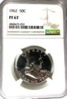 1962 50c Franklin Silver Proof Half Dollar NGC PF67 Uncirculated