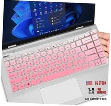Keyboard Cover for HP 14 Laptop  HP Pavilion x360 14 14-dq 14-fq Gradual Pink