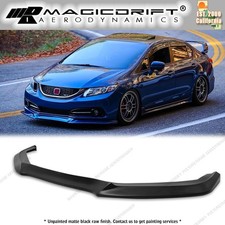 For 13-15 Honda Civic Usdm Gt Style Front Bumper Lip Spoiler Kit Unpainted Pu
