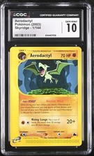 CGC 10 GEM MINT Aerodactyl 1/144 Pokemon 2003 Skyridge Pop 39 on eBay