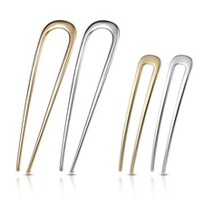 4-Pack U-Shaped French Hair Pins for Women: Metal Hair Pins for Thick Hair Fre