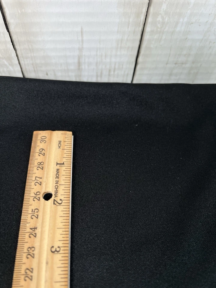 Solid Black Knit Polyester Fabric 3/4 Yard 64" Wide Unbranded Smooth Med Wt - Image 2 of 4