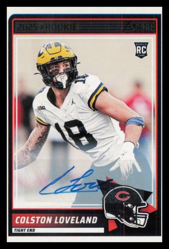 Colston Loveland [Signature] #31 2025 Panini Score Rookie card