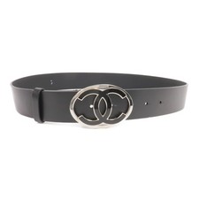 CHANEL CC SHW Belt 95cm Calfskin Leather Black
