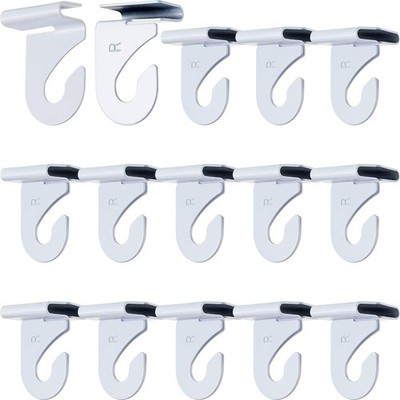 Hotop 40 Pcs Drop Ceiling Hooks for Hanging Clips T-bar Tile White