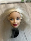 Barbie Doll School Style 2002 vintage Head Only Blonde Hair Red Lipstick