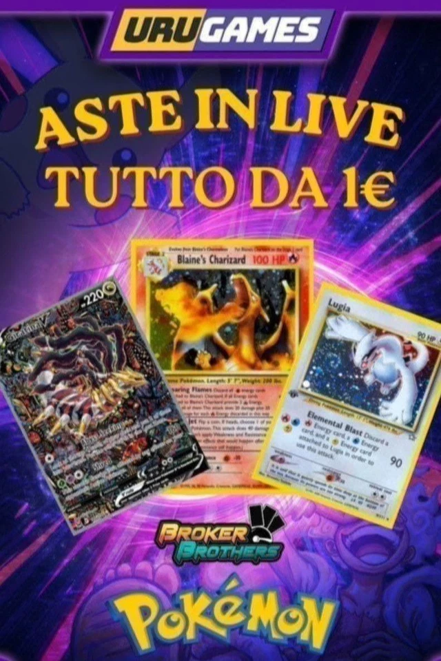 LIVE POKEMON TUTTO 1€ URUGAMES CARTE E PRODOTTI RIP AND SHIP