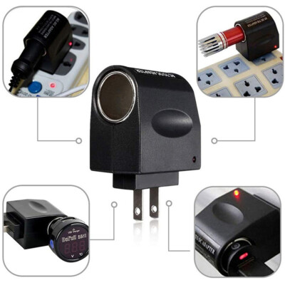 1pc Wall Power AC Zu 12V DC Autoladegerät Zigarettenanzünder Konverter Adapter
