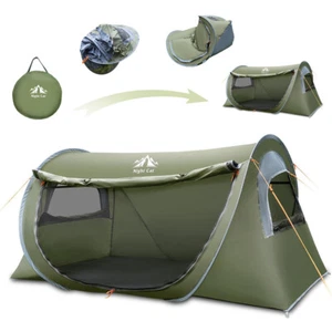 Nuit Cat Pop-up Camping Tente:1 Personne Imperméable Installation instantanée Facile Tente de tunnel