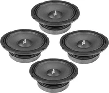 Timpano TPT-MR6-4 SLIM 6.5” Shallow Midrange Car Audio Speaker 200W 4-Ohm (FOUR)