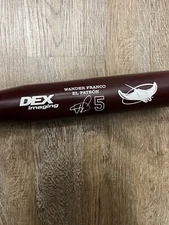 Wander Franco Signed 5 El Patron Full-Size Bat Tampa Bay Devil Rays MLB DEX Wood