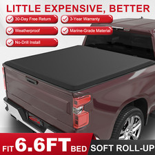 For 6.5ft 07-13 Silverado 1500 2500 Hd Soft Roll-up Truck Bed Tonneau Cover