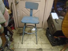 MACHINIST TOOLS LATHE MILL Industrial  Vintage Adjustable Height Stool Chair m