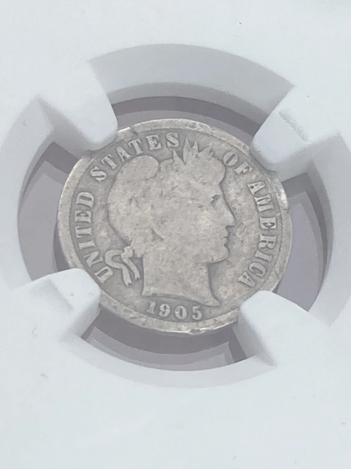 1905-O Micro O Barber Dime NGC Good Details  - Image 2 of 4