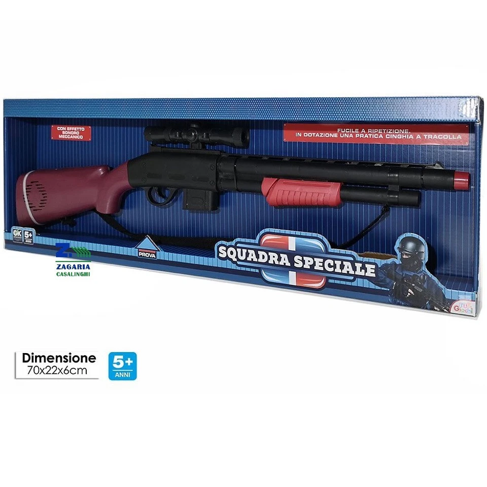 GENERAL TRADE SPA FUCILE A RIPETIZIONE SQUADRA SPECIALE X BAMBINI FUNZIONAMENTO MECCANICO +5 ANNI