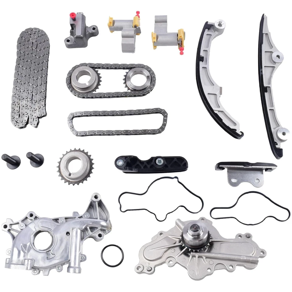 Kit de bomba de aceite y agua de cadena de distribución juntas pernos para Ford Lincoln Mazda 3,5 L Foto 3 de 4