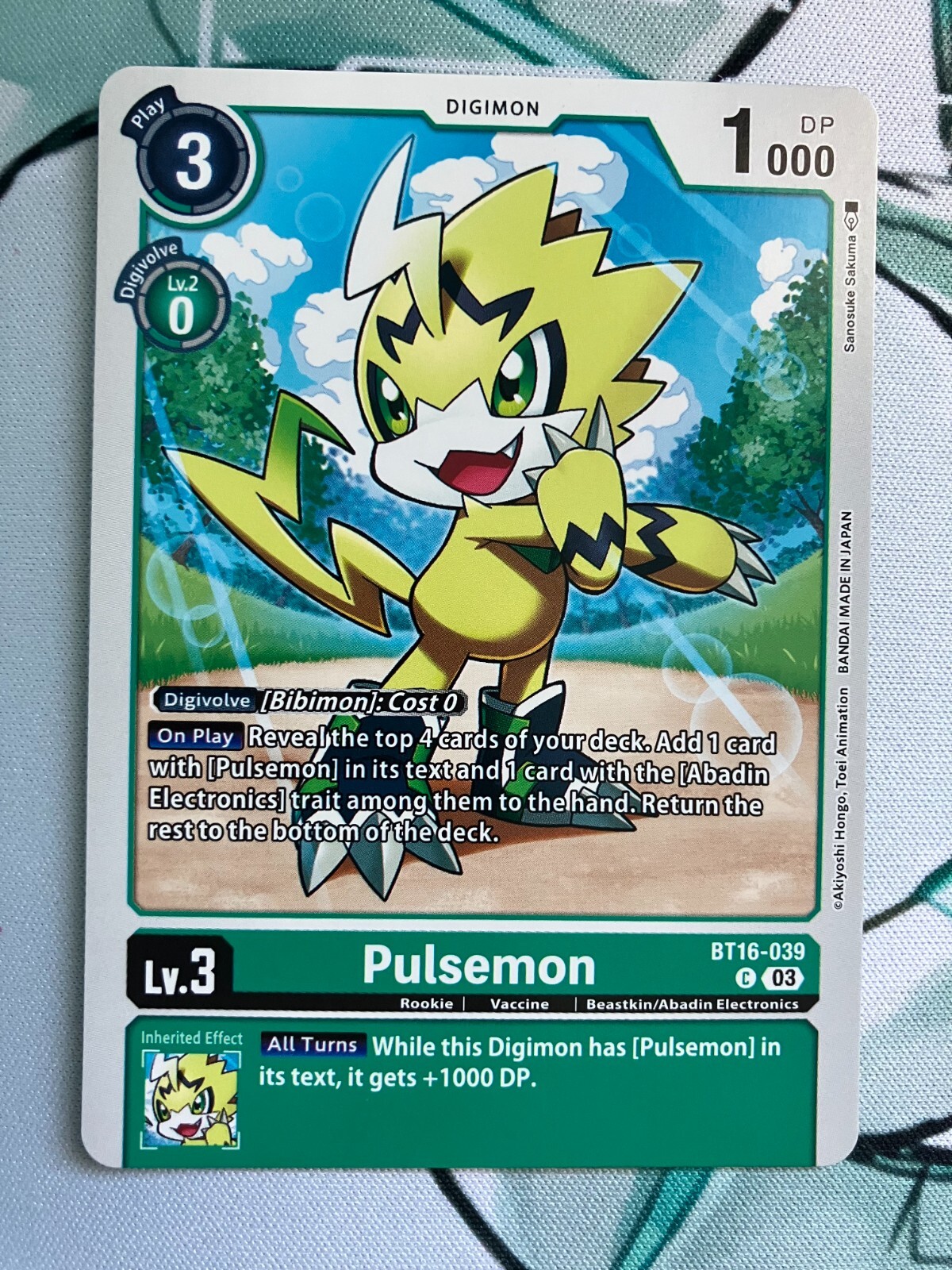 Pulsemon BT16-039 C Digimon CCG | Beginning Observer NM