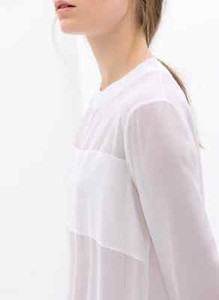 zara transparent top