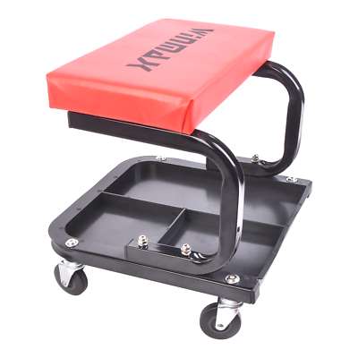 Mechanics Rolling Stool & Gear Tray – Garage Creeper Seat With Wheels