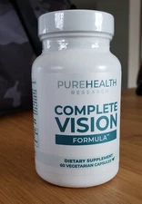 Complete Vision Eye Support Supplements with Lutein by PureHealth Research