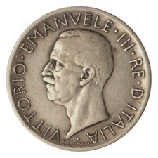 5 Lire 1928 1 Rosetta qBB Vittorio Emanuele III Regno d'Italia