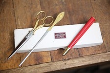 Vintage Scissor Letter opener Desk Set Meyer Alexander Jeweler monogram