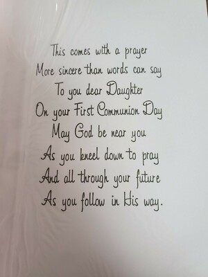 Religious Communion Daughter Card - 8" X 6" - Piccadilly Greetings - View #5