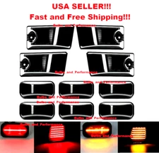 SMOKED LENS AMBER & RED LED CAB ROOF MARKER LIGHT SET for 2003 - 2009 HUMMER H2
