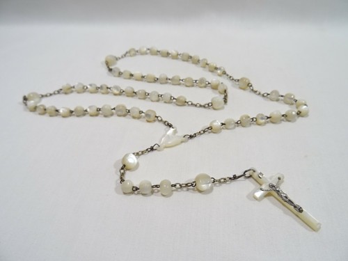 ALTER PERLENKRANZ PERLMUTT CHRISTENTUM RELIGIOUS PEARL ROSENKRANZ ROSENKRANZ - Bild 7 von 11