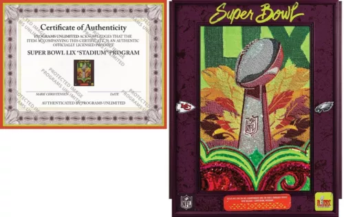SUPER BOWL LIX 59 STADIUM GAME PROGRAM PHILADELPHIA EAGLES KANSAS CITY CHIEFS - Picture 1 of 3
