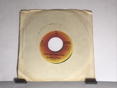 NICE NM Stephen Bishop Everybody Needs Love AB-12406 Single 45 RPM 7in Record