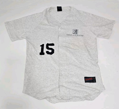 Vintage Simon & Schuster Jersey Gray Adult Men's Size XL Soffe's Choice - RARE