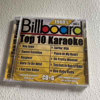 Billboard Top-10 Karaoke - 1960's Vol. 1 (10+10-song CD+G) - Music CD - Billboar