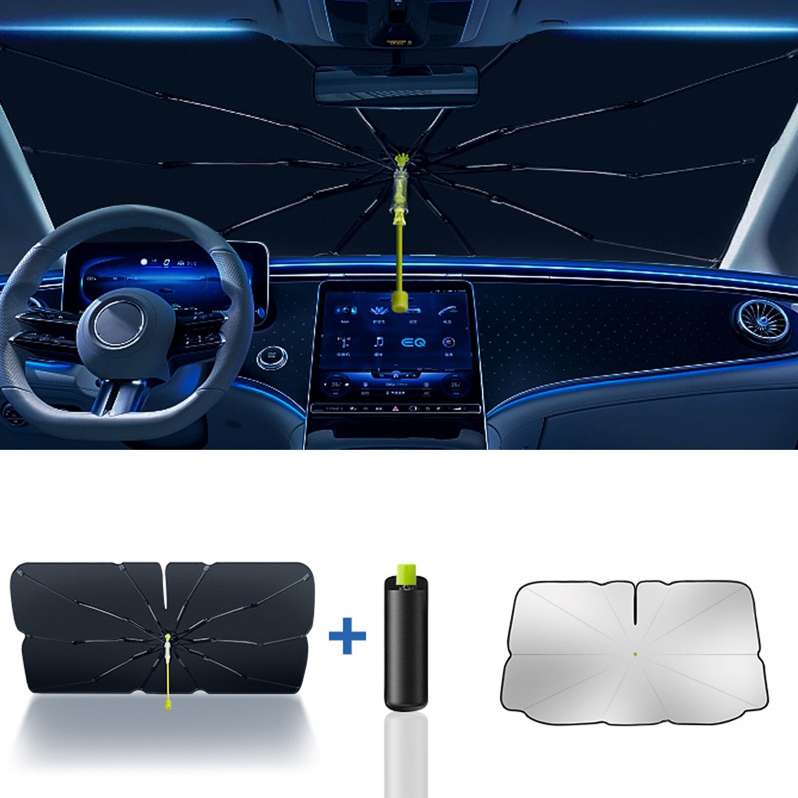 Car Windshield Sun Shade Umbrella Front Window Cover Visor for Tesla Model 3 Y